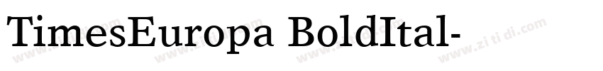 TimesEuropa BoldItal字体转换